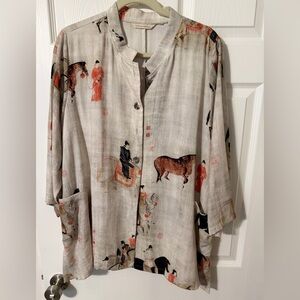 Soft Surroundings Multicolor Kimono Top